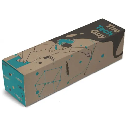 Binary Tumbler in Bianca Custom Gift Box Closed Branded